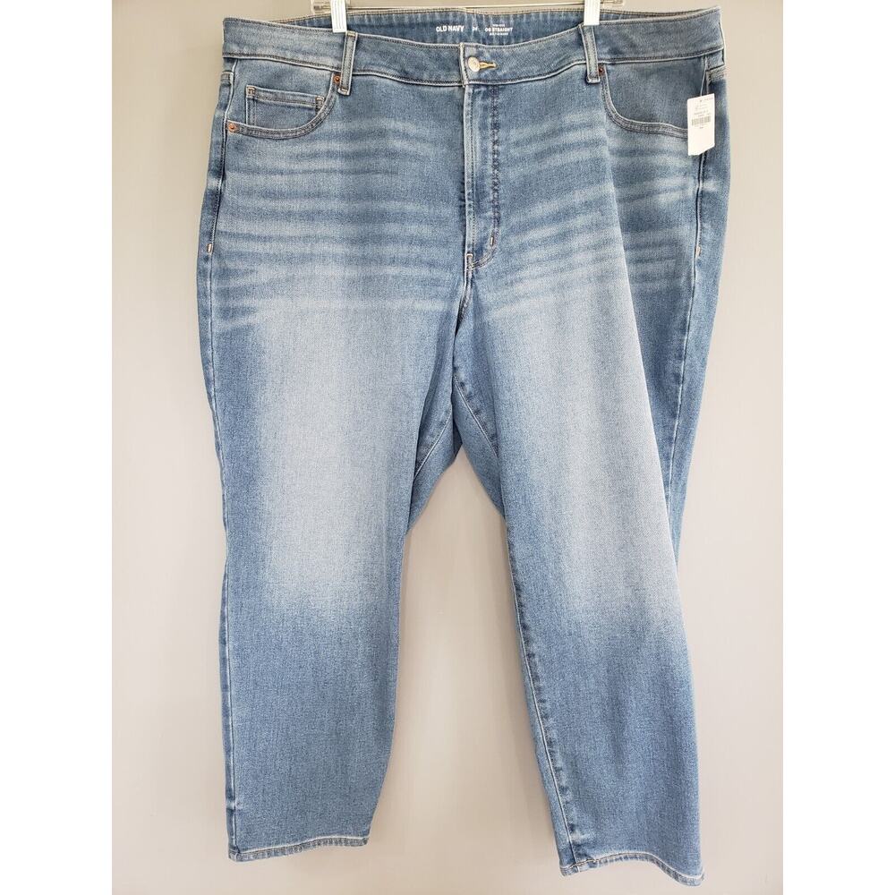 NEW Size 24 High-Waisted Built-In Warm OG Straight Ankle Jeans 809309